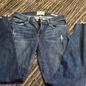 Frame Denim Women's Skinny Jeans - Dark Blue